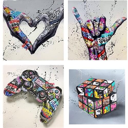 DIY 5D Diamond Painting Graffiti Art Abstract Game Full Square/Round Diamond Embroidery Cross Stitch Mosaic Art Room Decor
