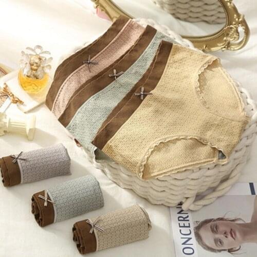 Bow High Elastic Seamless Sexy Underwear Womens Cotton Crotch Graphene Seamless Breathable Comfort Briefs Womens Trousers