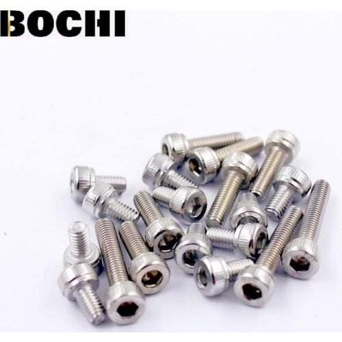 Free Shipping 10pcs/Lot Metric Thread DIN912 M6*8-130 mm 304 Stainless Steel Hex Socket Head Cap Screw Bolts