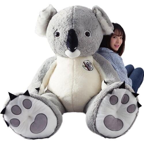 Dorimytrader Jumbo Plush Animal Koala Toy Large Stuffed Cartoon Koalas Doll Christmas Gift Decoration 55inch 140cm