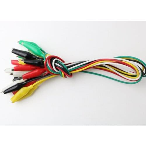 Brand New 10pcs Alligator Clips Electrical DIY Test Leads Alligator Double-ended Crocodile Clips Roach Clip Test Jumper Wire