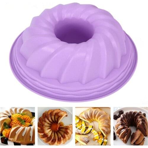 Food grade silicone Mousse mould large size Silicone Butter Cake Mould Bakeware Cake Pan Bread Pastry Tin Baking Tools
