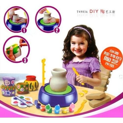 Ceramic Workshop Clay DIY paint tool set vase production Educational Toys Clay Kit pottery wheel