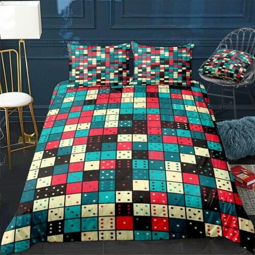 Abstract Dash Pattern Bedding Set For Bedroom Soft Bedspreads For Double Bed Home Duvet Cover Quality Quilt Cover+Pillowcasex2