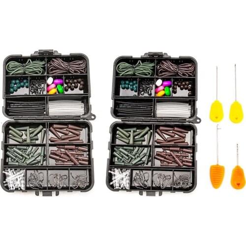 Carp Fishing Tackle Terminal End Tackle Box Weighs Lead Clips Baiting Needles High Quality Multi Functional Fishing Gear Set