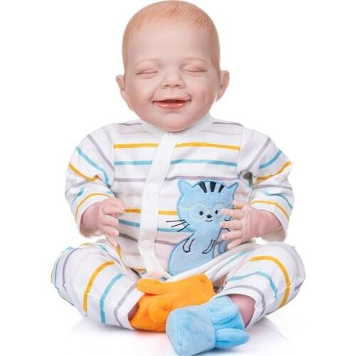 52CM Doll Vinyl Doll Kit 21 Inches 7 Month June Sleep Unpainted Unfinished Reborn Doll Parts DIY Blank Reborn Doll