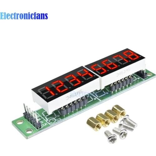MAX7219 8-Digit 7 Segment Digital LED Display Tube Red Module Board For Arduino MCU DIY KIT With Screws