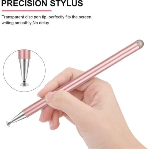 Metal Active Disc Stylus Pen Capacitive Screen Touch Universal 2 In 1 Writing Drawing Pens Tablet Notebook Smart Pencil For IPAD