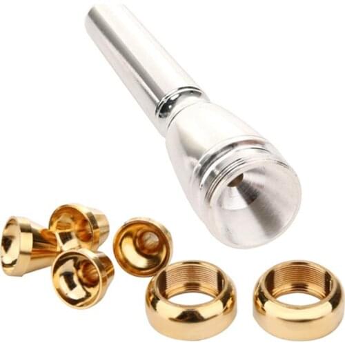 4 Size Professional Trumpet Mouthpiece Accessories for 3C 5C 7C 1-1/2C Nozzle Musical Brass Instruments Trumpet Accessories