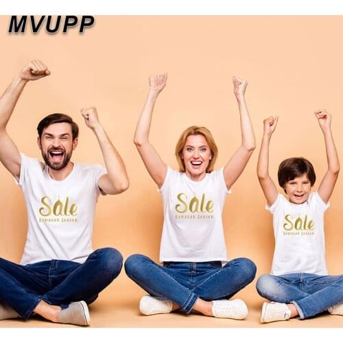 Family looking clothes morther and me tshirts summer Ramadan hot Sale printed letter mommy daughter daddy baby boys outfits cute