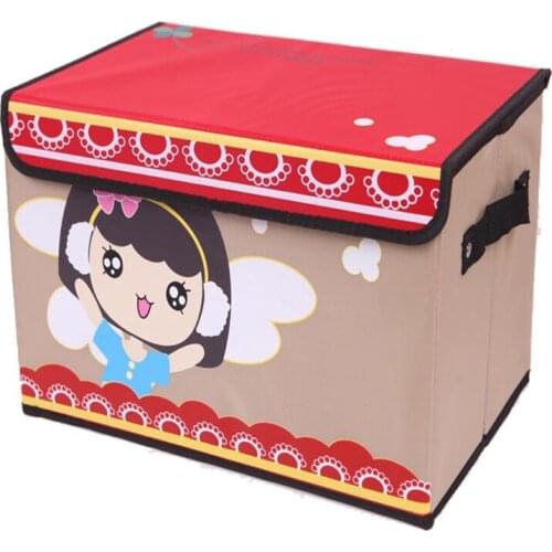 Oxford Clothing Collection Bra Underwear Finishing Box Cartoon Book Boxes Folding Large Storage Box Waterproof Closet Organizer