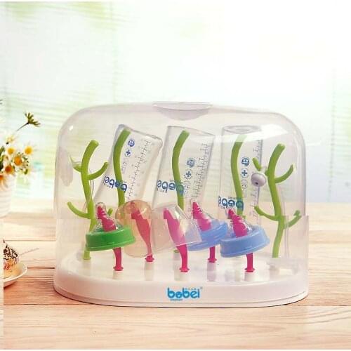 Baby Bottle Holder Drying Rack Red Green Cartoon Baby Bottles Cleaning Drying Rack Storage Infant Nipple Cup Holder Dryer shelf