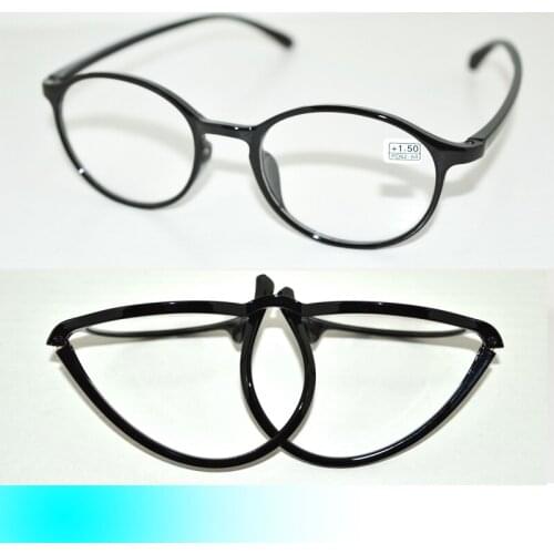 =FIVE PAIRS= BLACK TR90 BENDABLE FOLDING STRECHABLE LARGE FRAMED FASHION WOMEN READING GLASSES +1 +1.5 +2 +2.5 +3 +3.5 +4