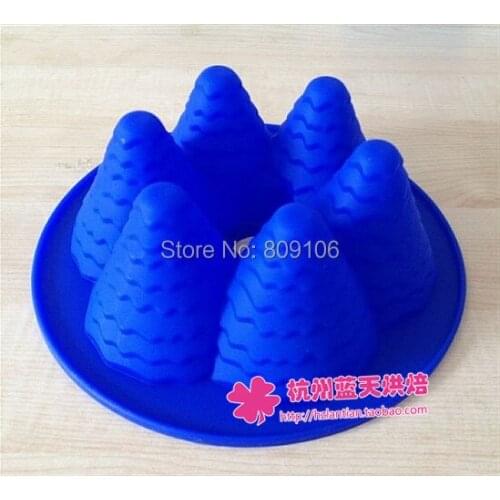 6 hole Christmas tree silicone Cake Mold soap mould large pine tree kitcthen tools hole:21.5*9.5CM 243g