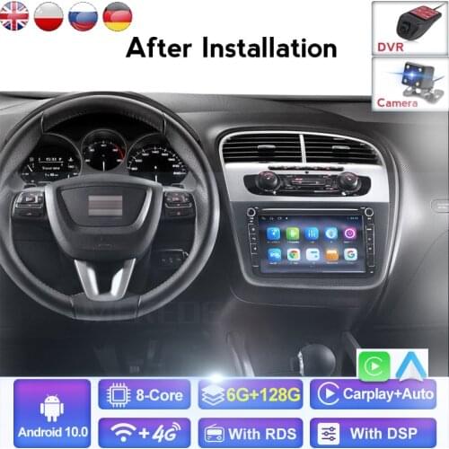 Europe Warehouse! Android System Car Radio 2 Din For Seat Altea XL 2004-2015 Toledo 2003-2009 GPS Navigation SWC RDS BT Carplay