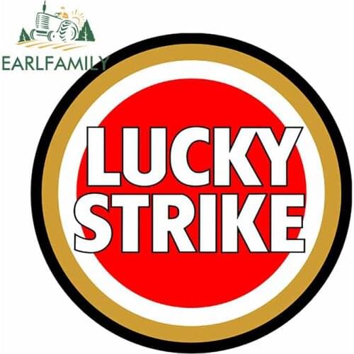 EARLFAMILY 13cm x 13cm for Lucky Strike Funny Car Stickers Vinyl Car Sticker Fashion Motorcycle Bumper Window Decal