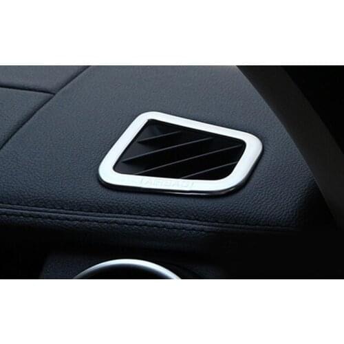Car styling ABS Chrome Inner Upper Air Condition Vent Outlet Cover Trims 2pcs For Land Rover LR4 Discovery 4 2010-2015