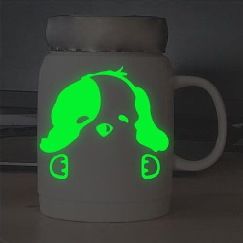 Luminous Stickers Funny Dog Switch Sticker Glow in the Dark Funny DIY Home Decoration Living Room Wall decals poster