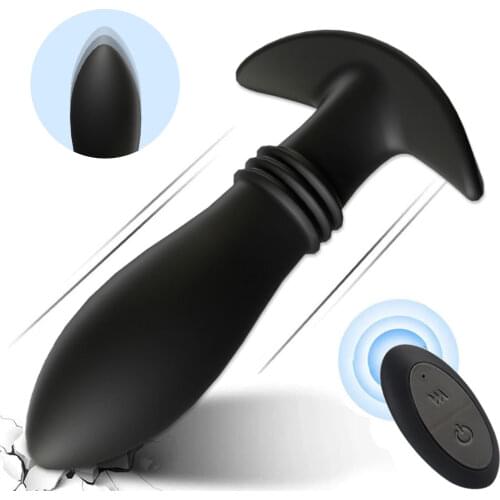 Telescopic Wireless Anal Vibrator Remote Control Prostate Massager Butt Plug Vibrator Dildo SexToys for Women Men Intimate Goods