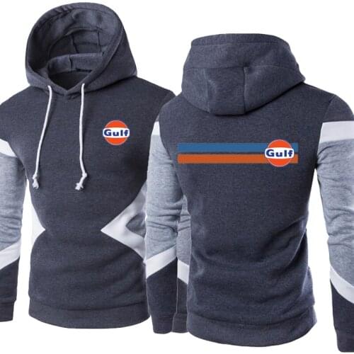 New Spring Autumn Fashion Patchwork Men Pullover Gulf Hoodies Sweatshirts Casual Cotton Hoody 5 Colors