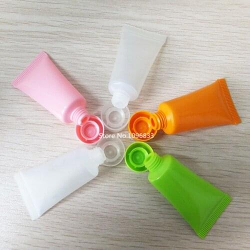 Pack of 100) 5ML/5g Colorful Soft Tube Empty Cosmetic Bottle for Face Cream/Lotion/Cosmetic Container Cosmetic Soft Tube