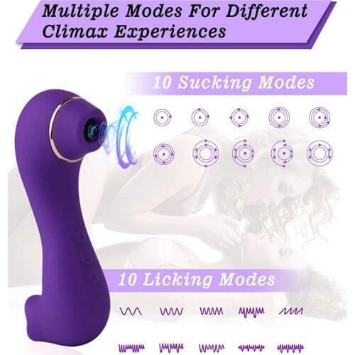Vibrators for Couples Nipple Clitories Blow Job Silent Suction Tongue Orgasm Powerful Sex Toy for Women Lick Suck Vibration