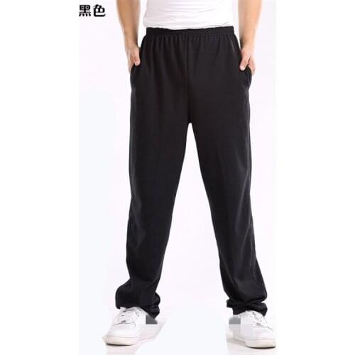 ZC1105 2020 new spring summer mens casual thin section straight plus-size loose elastic pants cheap wholesale free shipping