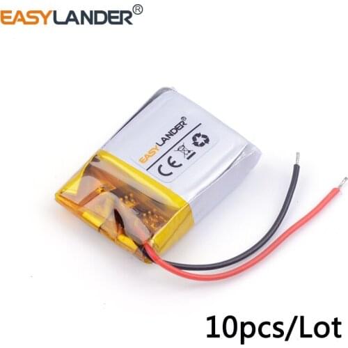 10pcs /Lot 3.7v lithium Li ion polymer rechargeable battery 422225 200mAh For GPS mp3,mp4,mp5 dvd bluetooth model toy