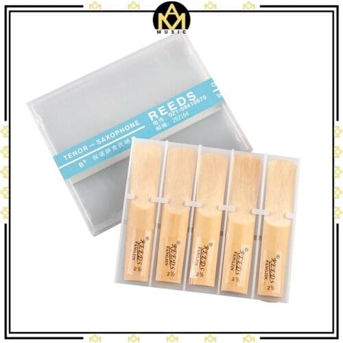10pcs Saxophone Reeds Durable Bamboo Reeds Saxophone Mouthpiece For Saxophone 2.5 Strength Tenor Saxophone Use