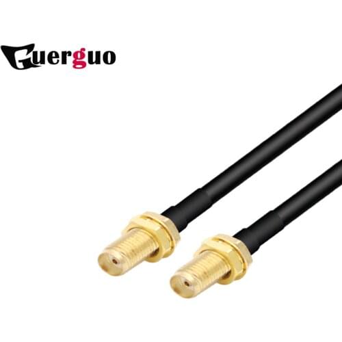 2PCS RG58 Cable 50ohm SMA Female to SMA Female Jack WiFi Antenna extension cable SMA Connector Adapter Coaxial Pigtail Cable