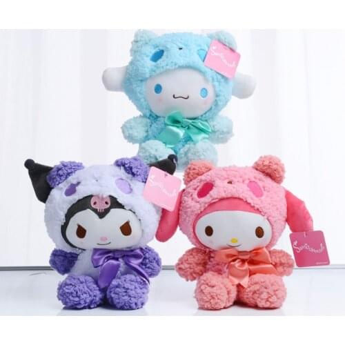 20 Cm My Melody Cinnamorol Kitty Soft Stuffed Plush Dolls Cute Anime Kawali Dogs Cats Decorate Bags Adult Kids Toys Girls Gift