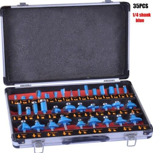35 pieces milling cutter set trimming machine woodworking milling cutter manufacturer direct cutter head set