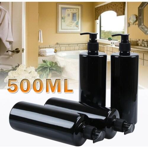 4Pcs 500ml Portable Empty Refillable Lotion Pump Bottles For Storing Shampoo Hair Conditioner Shower Gel Lotion Press Dispensing