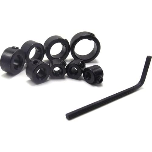 8pcs Drill Chuck Drill Holes Drill Depth Stop Collars Dowels Shaft Chuck with Hex Wrench Consistent Drilling Dremel Rotary Tools