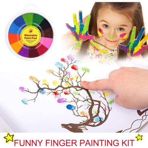 Drawing Accessories Funny Children Finger Paints Kit Finger Drawing Toys Set Mud Painting Kids Early Educational Tool 13 Colors