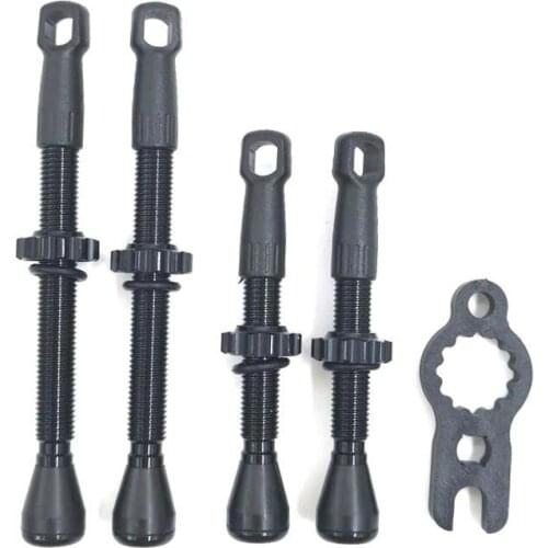 Fouriers MTB Road Bike Tubeless-Valve Full CNC Presta Schrader Stems 40mm 60mm No Tubes Valve with Core Tool AV FV Valves