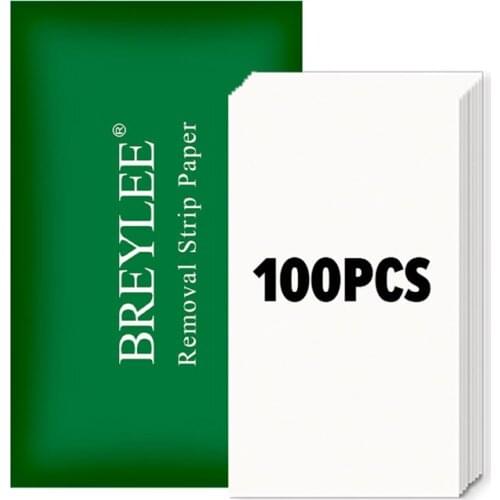 BREYLEE 100PCS Nose Paper Blackhead Remover Paper T Zone Care Nose Strips Acne Treatments Blackhead Removing Serum Nasal Paper