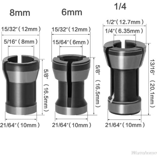 6mm/6.35mm/8mm Collet Chuck Engraving Trimming Machine Electric Router for Woodworking Cutter N19 20 Dropshipping
