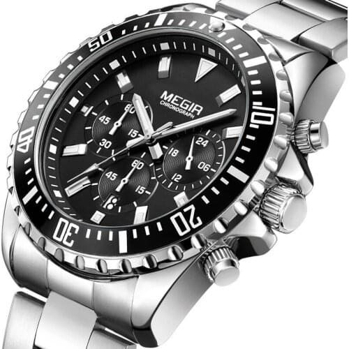 2021 Sport Waterproof Watches for Men Stainless Steel Fashion Luxury Luminous Business Quartz Watch Chronograph Wristwatches