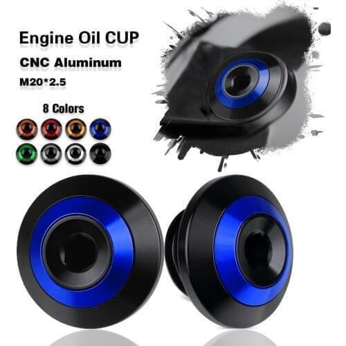 FOR YAMAHA TMAX T-MAX 500 530 TMAX500 TMAX530 2008-2018 M20*2.5 Motorcycle Accessories Engine Oil Filter Cup Plug Cover Screws