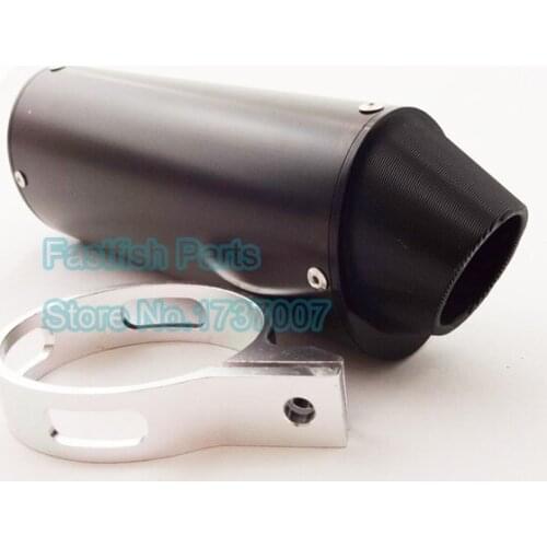 Uinversal Aluminum 38mm CNC Black Exhaust Muffler For 125cc 140cc 150cc 155cc 160cc Chinese Moped Pit Dirt Bike