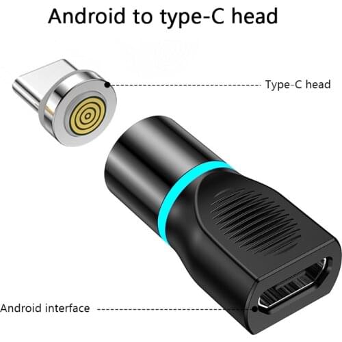 Type C Micro USB Cable Convert Plug Adapter Magnetic Charging Data Adapter For Huawei Samsung S9 For Xiaomi Connector Adapter