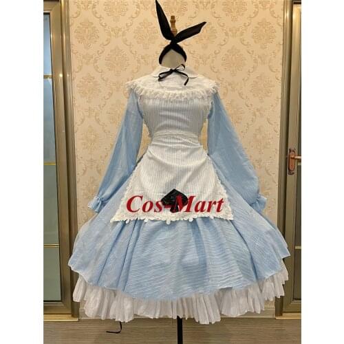 Anime Become A Princess Someday Siya Cosplay Costume Fashion Blue And White Alice Dress Party Role Play Clothing Custom-Make