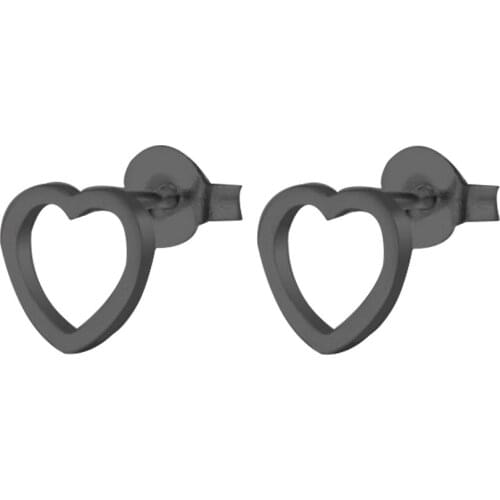 Sweet and romantic beautiful Korean earrings heart-shaped shiny hollow rose gold earrings womens fashion jewelry 2020 new gifts