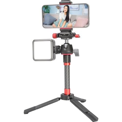 MT-43 Metal Tripod Camera Vlogging Studio Kits Video Shooting Selfie Stick Photography With Ballhead Cold Shoe Tripod