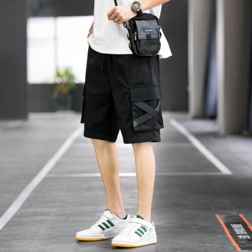 2020 Streetwear Summer Mens Shorts Sweatshorts Casual Side-pocket Cargo Shorts Men Bermuda Knee Length Men Short Pants