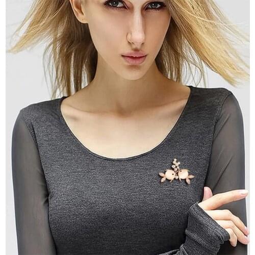 MZC New Rhinestone Opal Double Fish Crystal Brooches For Women Broaches Femme Pins Bridal Bouquets Vintage Jewelry