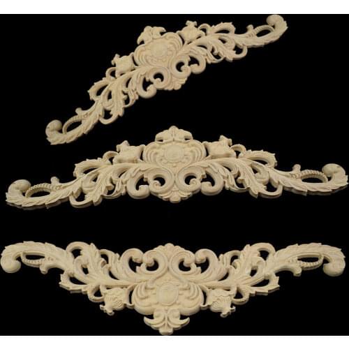 Woodcarving Decal Corner Accessories Wooden Cupboard Doors and Windows Small Decorative Floral Applique Mini Crossbow Kawaii