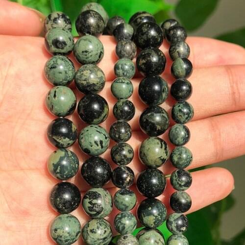 Natural Stone Green Malachite Kambaba Loose Round For Jewelry Making DIY Charm Men Bracelets Necklaces Earrings Accessories 15