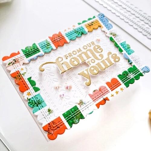 Panalisacraft Curve Border Frame Background Metal Cutting Dies Craft Dies Scrapbook Card Making Album Embossing Stencil Die cut